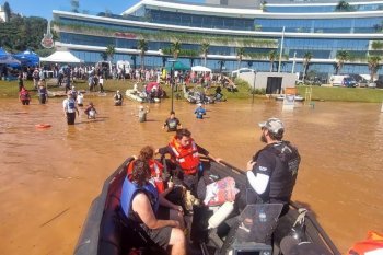 Pessoas e animais resgatados em Eldorado do Sul (RS). | Marinha do Brasil
