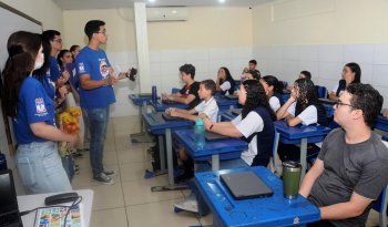 Edição do Programa Samu nas Escolas no Colégio Mater Dei beneficiou estudantes na faixa etária dos 11 aos 16 anos de idade. Olival Santos / Ascom Sesau