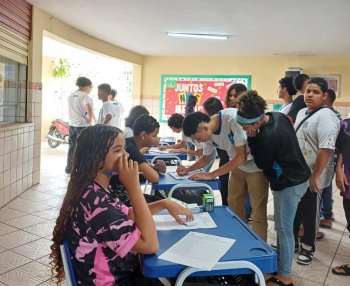Processo eleitoral movimentou a comunidade estudantil. Ana Cecília Oliveira/Ascom Seduc e Cortesia