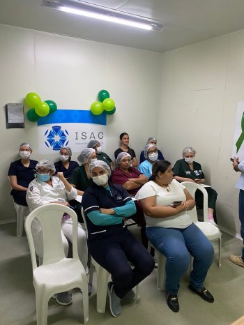 Durante o mês de abril, as UPAs Benedito Bentes, Santa Lúcia e Trapiche da Barra abordaram a relevância da cultura de segurança e saúde no ambiente de trabalho | Comunicação ISAC