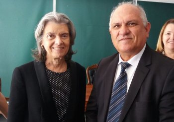 Ministra Cármen Lúcia, presidente do STF, e desembargador Otávio Praxedes, presidente do TJ/AL