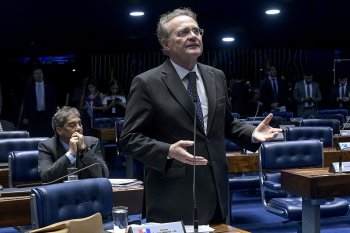 Renan na sessão desta quarta-feira criticou interferência do STF no Senado Federal