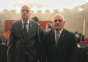 ﻿Presidente Otávio Praxedes e desembargador Pedro Augusto participam de posse no TSE 