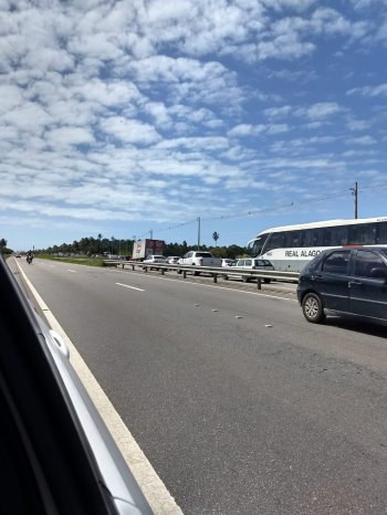 Trânsito no sentido Marechal/Maceió segue normal. Já do lado oposto está congestionado