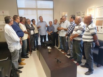 Renan recebeu representantes de entidades sindicais nesta segunda em Maceió
