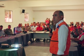 Coordenador da Defesa Civil Estadual, tenente-coronel Moisés Melo, explicou como vai funcionar a estratégia de evacuação