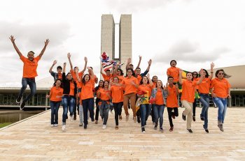 O Programa Jovem Senador está em sua 11ª edição e reúne estudantes do ensino médio de escolas públicas dos 26 estados brasileiros e do Distrito Federal. (foto: Rodrigo Viana/Senado Federal)