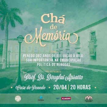 Governo promove edição especial do Chá de Memória nesta sexta-feira (20), no município de Penedo