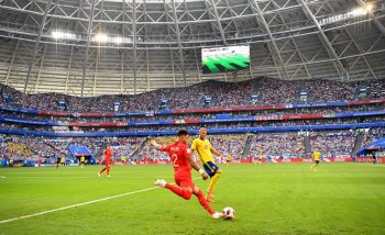 A Inglaterra venceu a Suécia para chegar à disputa das semifinais contra a Croácia (Dylan Martinez/Reuters/Direitos Reservados)