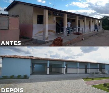 Unidade Escolar foi reconstruída pela Prefeitura de Santana do Ipanema em 2019
