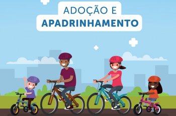 Capa do folder que orienta sobre adoções e apadrinhamentos de crianças que vivem em abrigos Alagoas