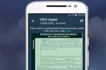 CRLV digital é acessado pelo aplicativo Carteira Digital de Trânsito (CDT)