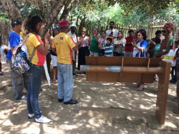 Visita ao Quilombo dos Palmares foi a principal atividades do projeto no sábado (18). Fotos: Ascom Fmac