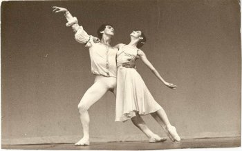 Eric Valdo e sua esposa, também bailarina, Eliana Camida, no ínicio da carreira. (foto: arquivo pessoal)