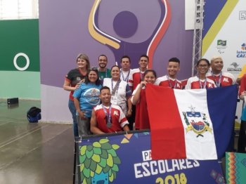 Equipe de vôlei sentado de Alagoas, vice-campeã na competição