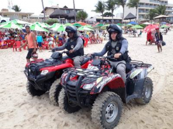 Modalidade de policiamento dispõe de maior mobilidade e facilidade na areia da praia