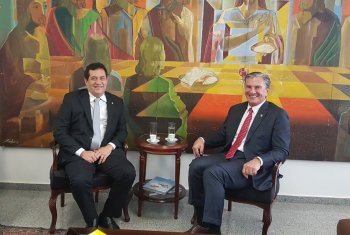 Deputado federal eleito Severino Pessoa com o senador Fernando Collor, em Brasília