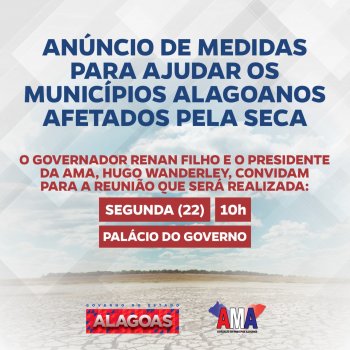 Renan Filho se reúne às 10h no Palácio com prefeitos de 38 cidades do Agreste e Sertão em encontro solicitado pela AMA