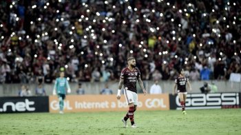 Gabigol e a torcida do Flamengo no jogo contra o Avaí no Maracanã (Foto: André Durão)
