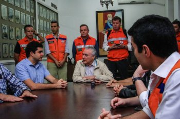 Rui Palmeira recebeu o presidente Michel Temer para falar da situação das chuvas em Maceió. Fotos: Pei Fon/ Secom Maceió