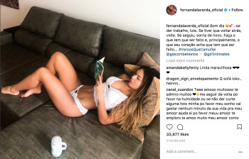 Fernanda Lacerda posta foto der calcinha e sutiã e quebra a rede