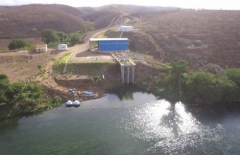 Estação de captação de água do novo Sistema Coletivo do Agreste, em Traipu