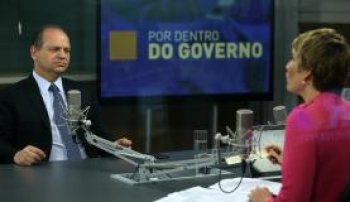 O ministro da Saúde, Ricardo Barros, fala ao programa Por Dentro do Governo, da TV NBR sobre a informatização das unidades básicas do SUS.José Cruz/Agência Brasil