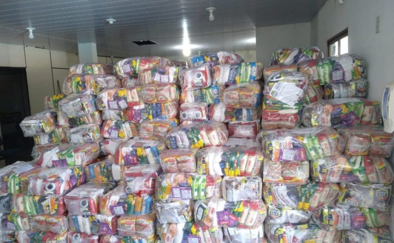 Foram entregues 11.281 cestas pela Semas. Foto:AscomSemas
