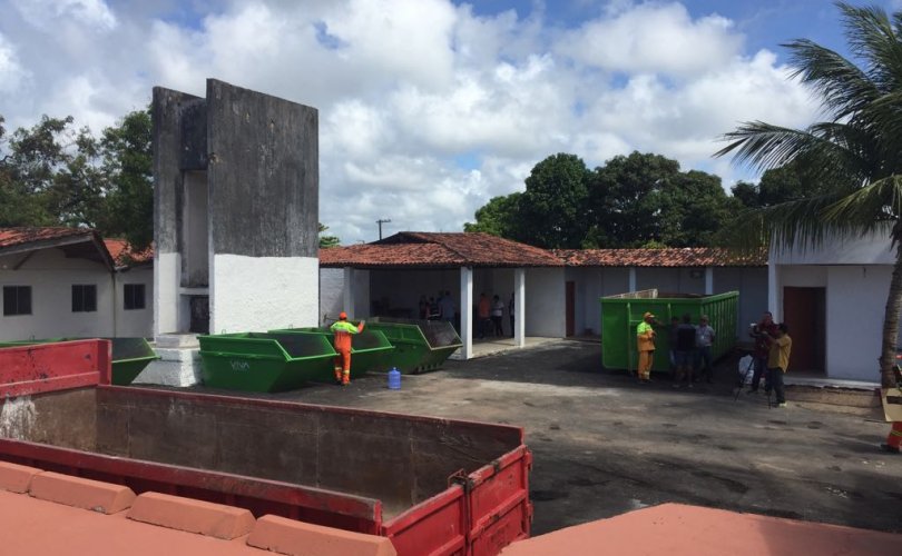 Ecoponto Dique Estrada, entregue em janeiro, recebe até 1 metro cúbico de resíduos da construção civil. Foto: Secom Maceió