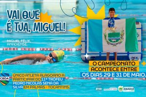 Atleta de Anadia representa o estado em Campeonato realizado em Palmas - TO