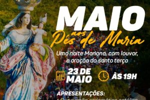 Maio aos pés de Maria: Noite Mariana acontecerá nesta quinta (23) no Santuário Mãe do Amparo