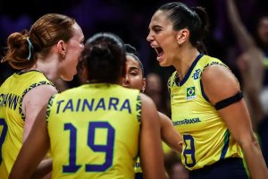 Brasil sofre, mas derrota Alemanha na Liga das Nações de vôlei