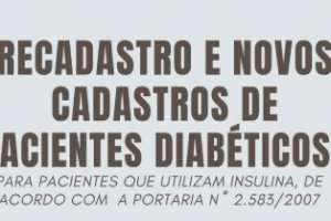 Saúde de Palmeira convoca pacientes diabéticos para recadastramento e novos cadastros de recebimento de insumos
