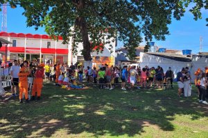 Corpo de Bombeiros recebe 220 crianças durante o Circuito Kids da XX Corrida do Fogo