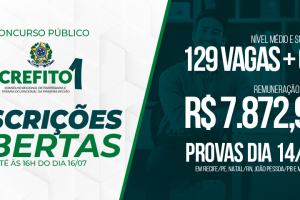 Concurso público do CREFITO-1 inscrições abertas até 16 de julho