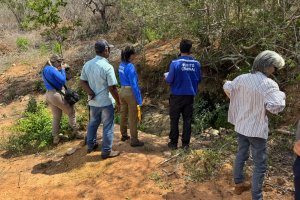 Polícia Científica realiza perícia em área de incêndio florestal e desmatamento na zona rural de Água Branca