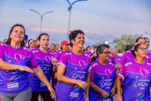 Prefeitura de Campo Alegre promoveu grande aulão de zumba com as mulheres da Academia da Saúde