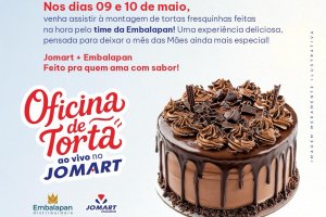 Oficina de Tortas promete experiência deliciosa com montagens ao vivo no Jomart Atacarejo