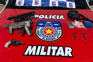 Polícia Militar apreende duas submetralhadoras em ação de combate ao tráfico em Maceió