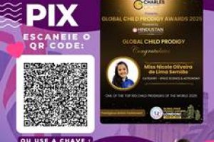 Alagoana é reconhecida como ‘menina prodígio’ pela 2ª vez e vai receber prêmio em Londres