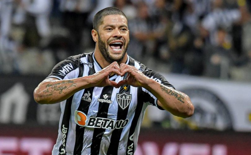 Hulk comemora seu 24º gol pelo Atlético-MG na temporada Foto: FramePhoto / Agência O Globo