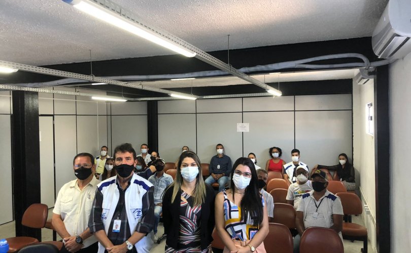 Capacitação de funcionários da Vigilância Sanitária. Fotos: Ascom SMS