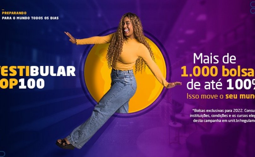 Estudantes podem se habilitar para concorrer a mais de mil bolsas de estudo de até 100% em cursos superiores