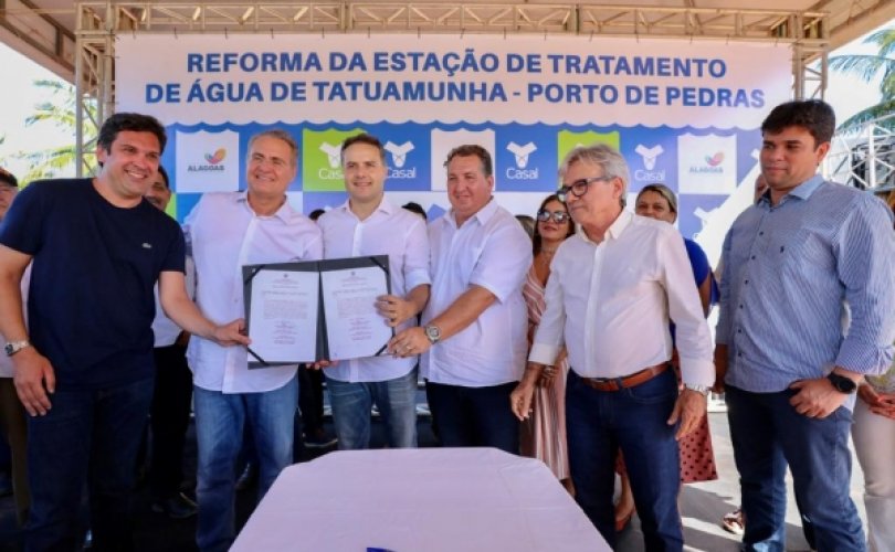 A solenidade foi realizada em Tatuamunha, onde a ETA, orçada em R$ 769.366,48, será instalada. 