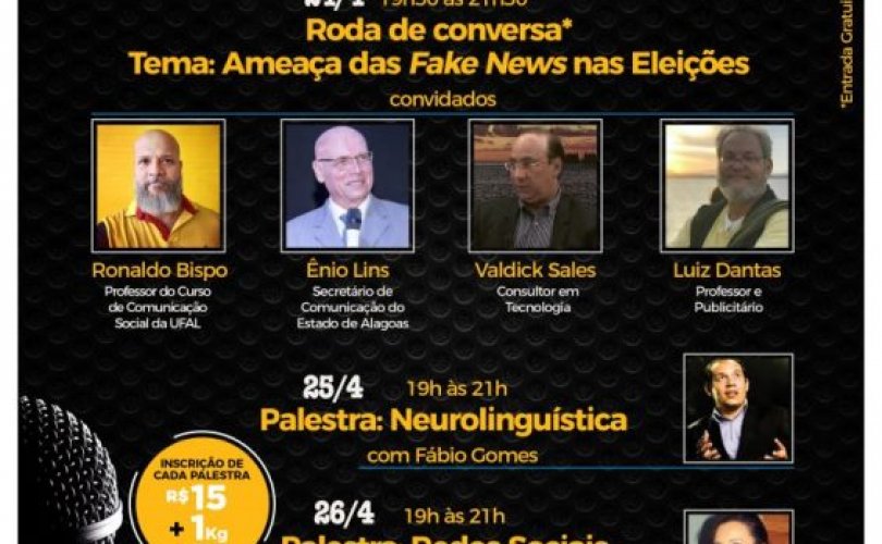 Ênio Lins, Ronaldo Bispo, Valdick Sales e Luiz Dantas são os convidados