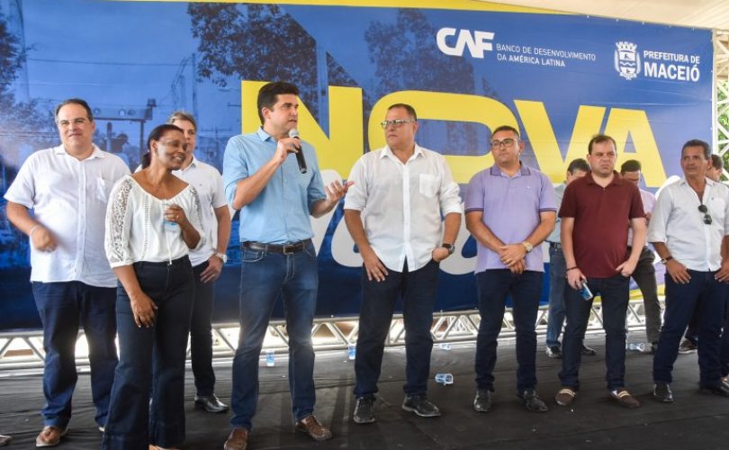 Nova Maceió leva ordem de serviço ao Tabuleiro. Foto:Marco Antônio/Secom Maceió