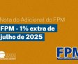 Conquista do movimento municipalista, repasse extra do FPM de julho será creditado nesta quarta