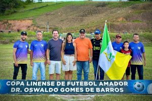Prefeita Marcela Gomes acompanha final da 3ª Copa Linense de Futebol Amador Dr. Osvaldo Gomes de Barros