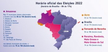 Todas as seções eleitorais funcionarão das 8h às 17h do horário de Brasília (Foto:TSE)