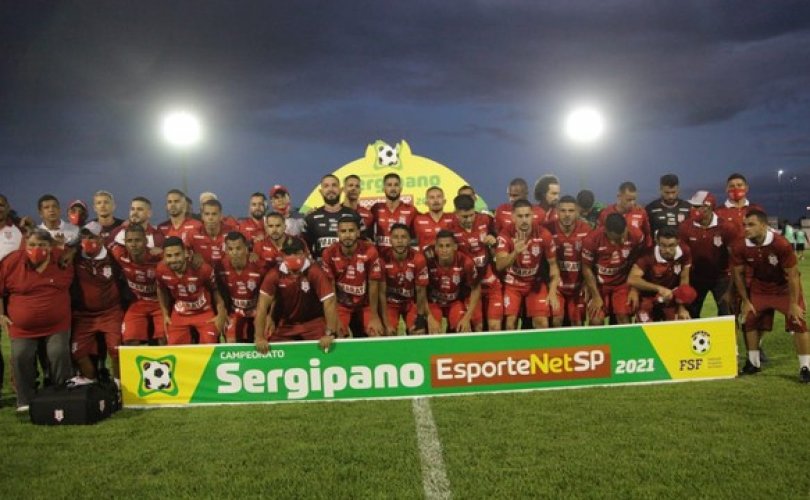 Sergipe, campeão sergipano 2021 (Foto: Emanuel Rocha/FSF)